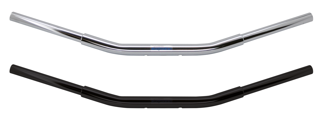 DRAG-BAR Handlebars 31" (79cm) wideD=20cm, E=28cm, F=10cmNote:Paint damageSold as it is, no stock return, no warranty, Black, Throttle-By-Wire style, dimple style B - view 2 Main image