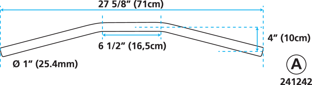 GENUINE ZODIAC ONE INCH DIAMETER DRAG BARS - view 3