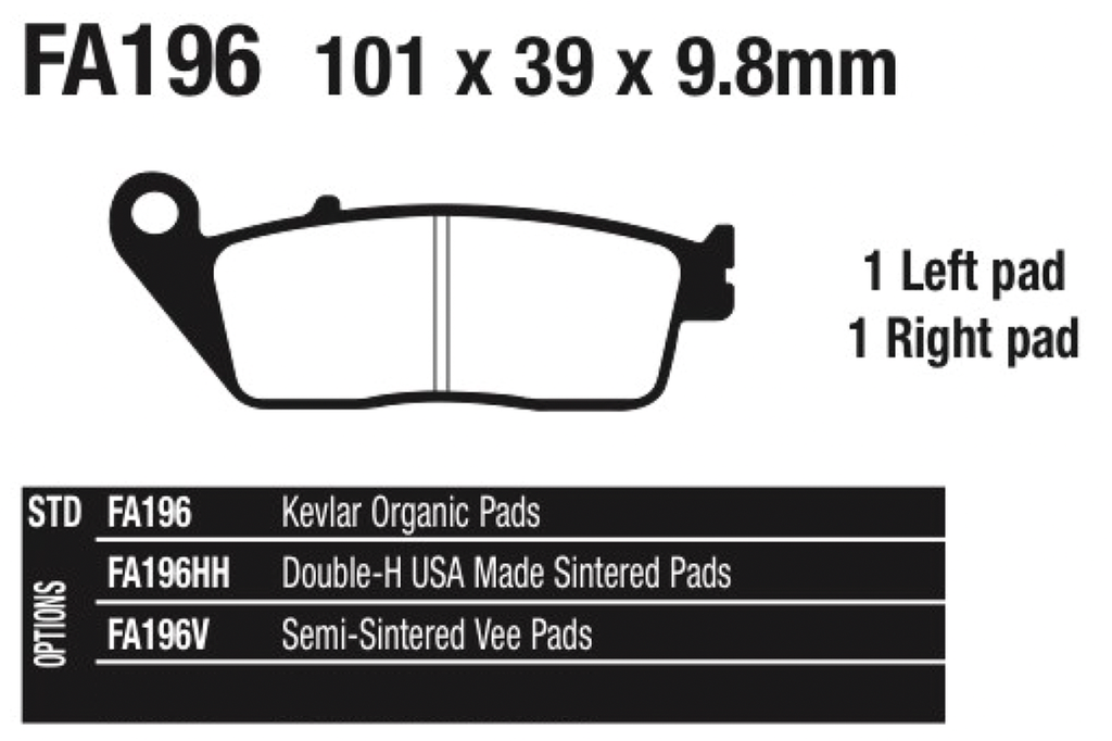 EBC REAR DISC BRAKE PADS - view 1