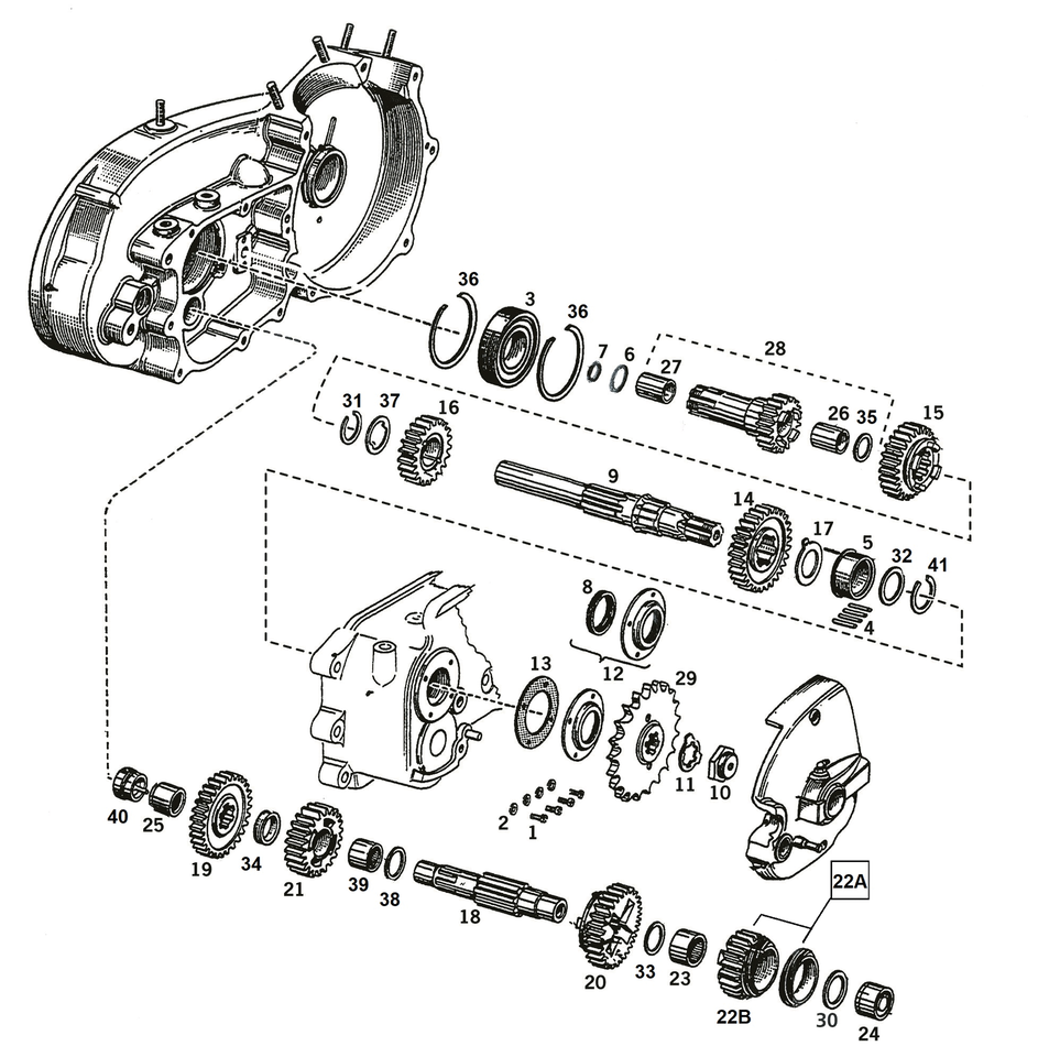 TRANSMISSION PARTS FOR 4-SPEED SPORTSTER - view 1 Main image