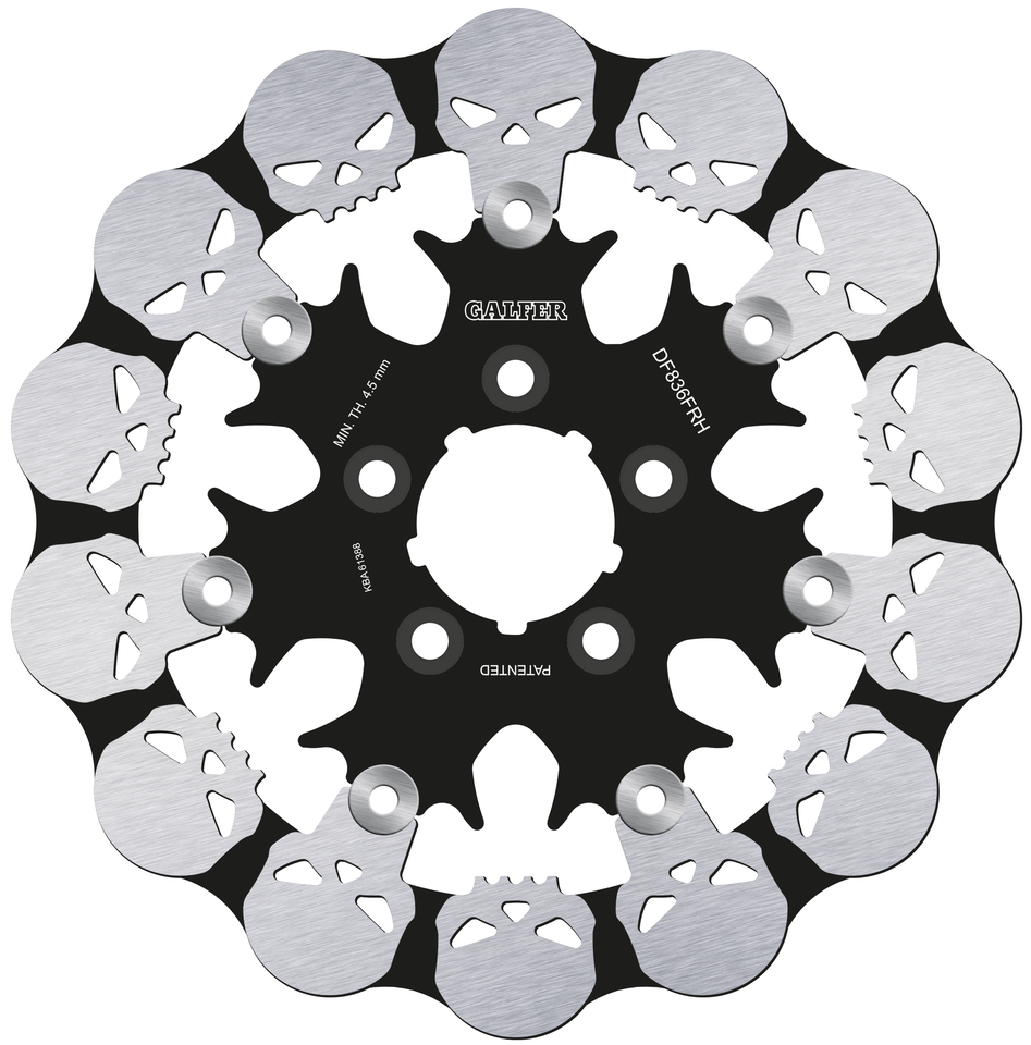 GALFER SKULLED DISC BRAKE ROTORS - view 1