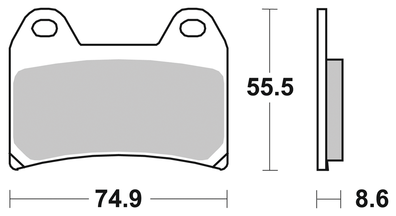 BRAKE PADS FOR AFTER MARKET CALIPERS - view 1