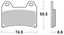 BRAKE PADS FOR AFTER MARKET CALIPERS - view 1