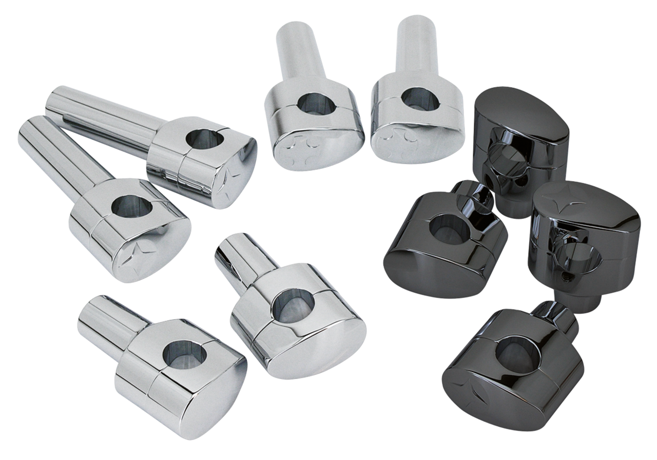 FUSION CHROME BILLET TAPERED OVAL HEAD RISERS - view 1