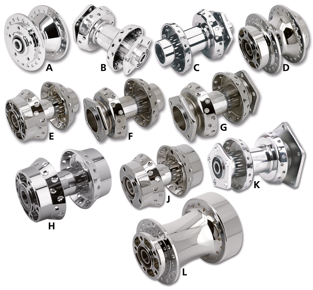 FRONT AND REAR WHEEL HUBS - view 1