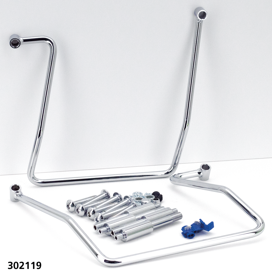 CHROME SADDLEBAG SUPPORTS - view 2