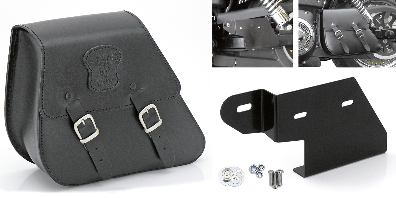 TEXAS LEATHER DYNA SWING ARM BAGS - view 1 Main image
