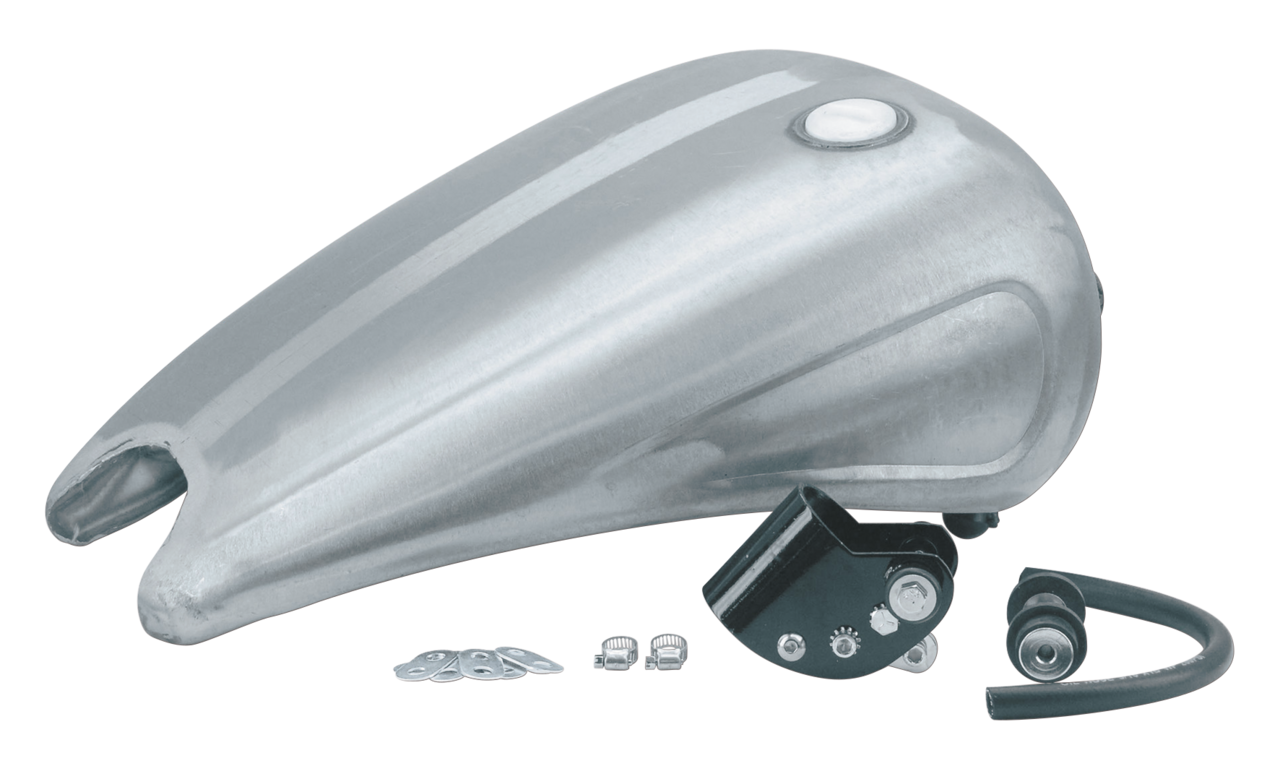 ONE PIECE 2" STRETCHED STEEL TANK WITH INDENTS FOR SPORTSTER - view 1