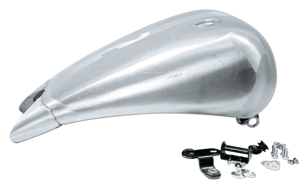 ONE PIECE 4" STRETCHED STEEL SMOOTH TOP GAS TANK FOR SOFTAILS - view 3
