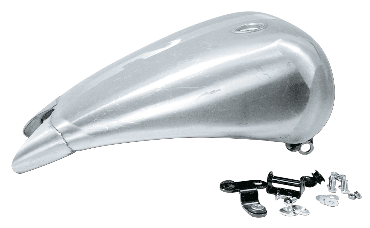 ONE PIECE 4" STRETCHED STEEL SMOOTH TOP GAS TANK FOR SOFTAILS - view 3