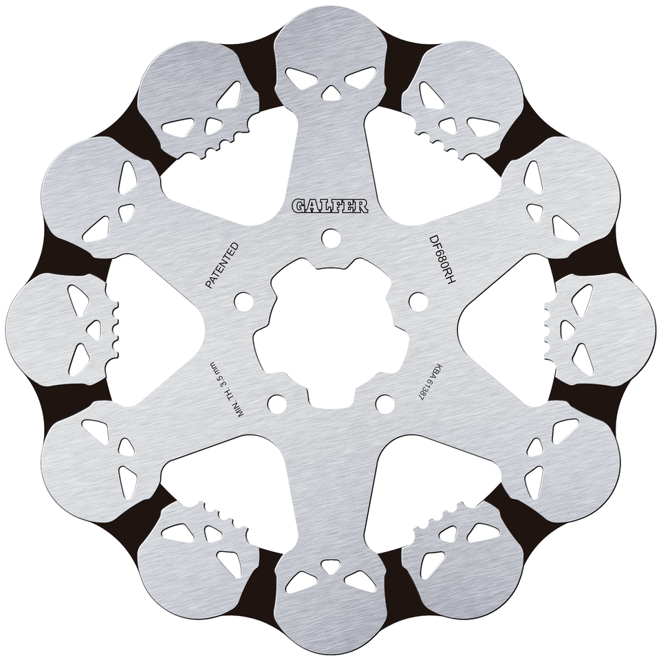 GALFER SKULLED DISC BRAKE ROTORS - view 1