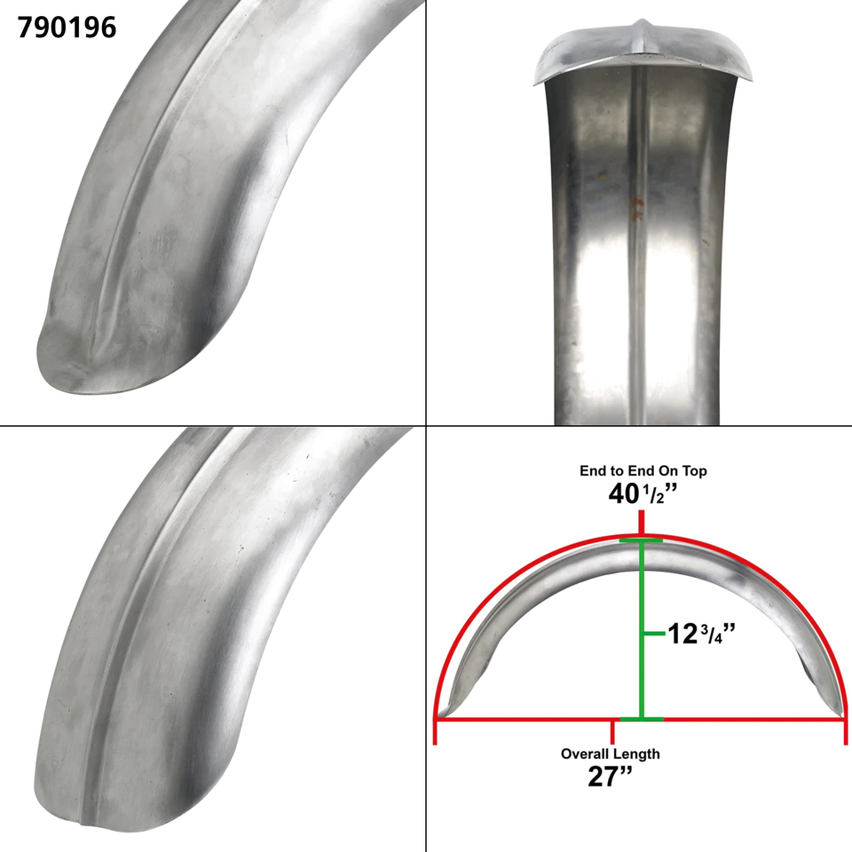 LOWBROW CUSTOMS UNIVERSAL STEEL REAR FENDERS Secondary image