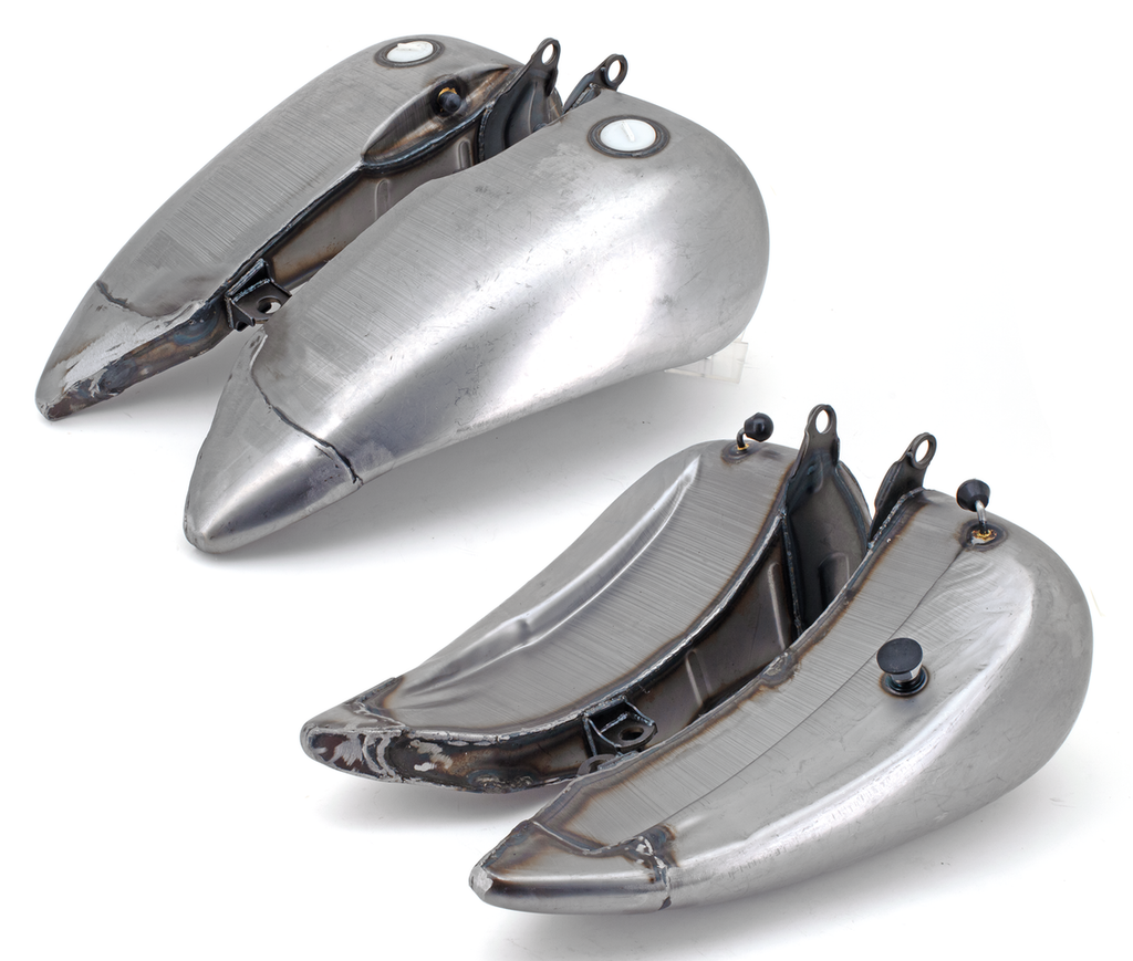 4" STRETCHED STEEL FLAT-SIDE GAS TANK FOR SOFTAILS - view 1