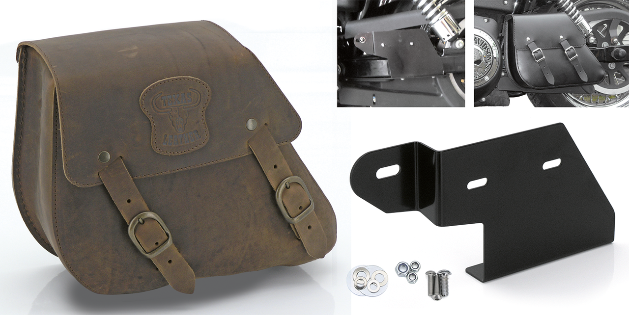 TEXAS LEATHER DYNA SWING ARM BAGS - view 1 Main image