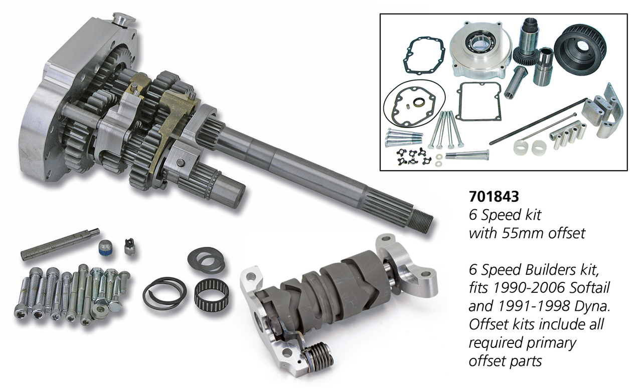 ZODIAC'S 6 SPEED CONVERSION FOR SOFTAIL AND DYNA 5 SPEED TRANSMISSIONS - view 1