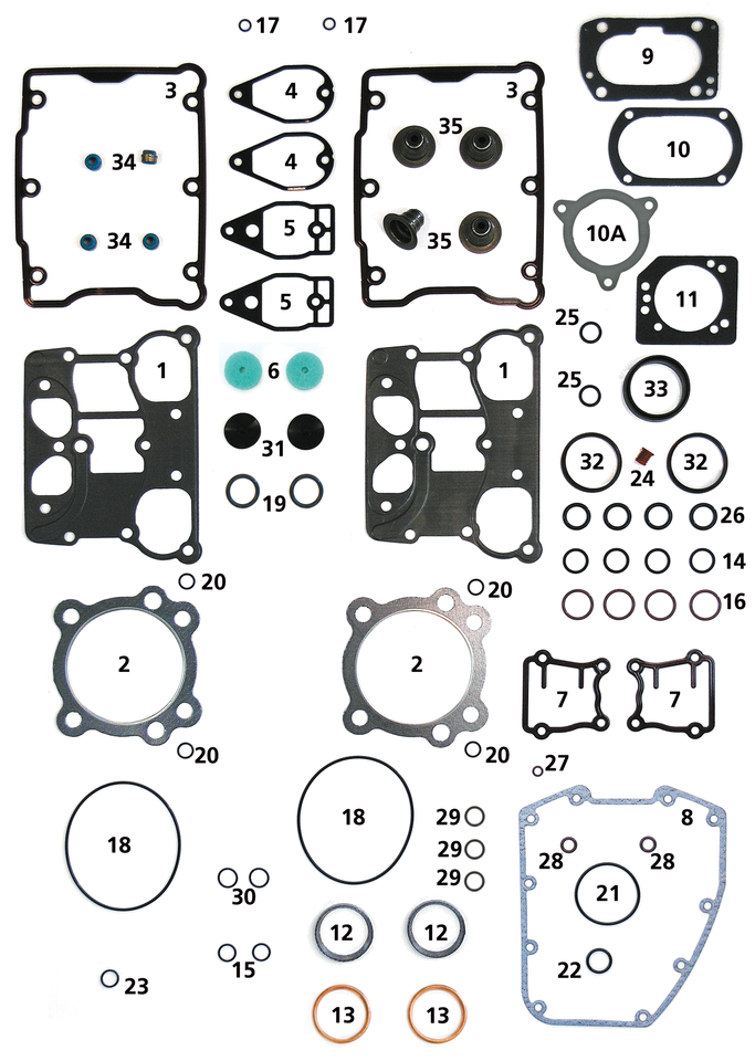 ENGINE GASKETS, SEALS AND O-RINGS FOR TWIN CAM - view 3
