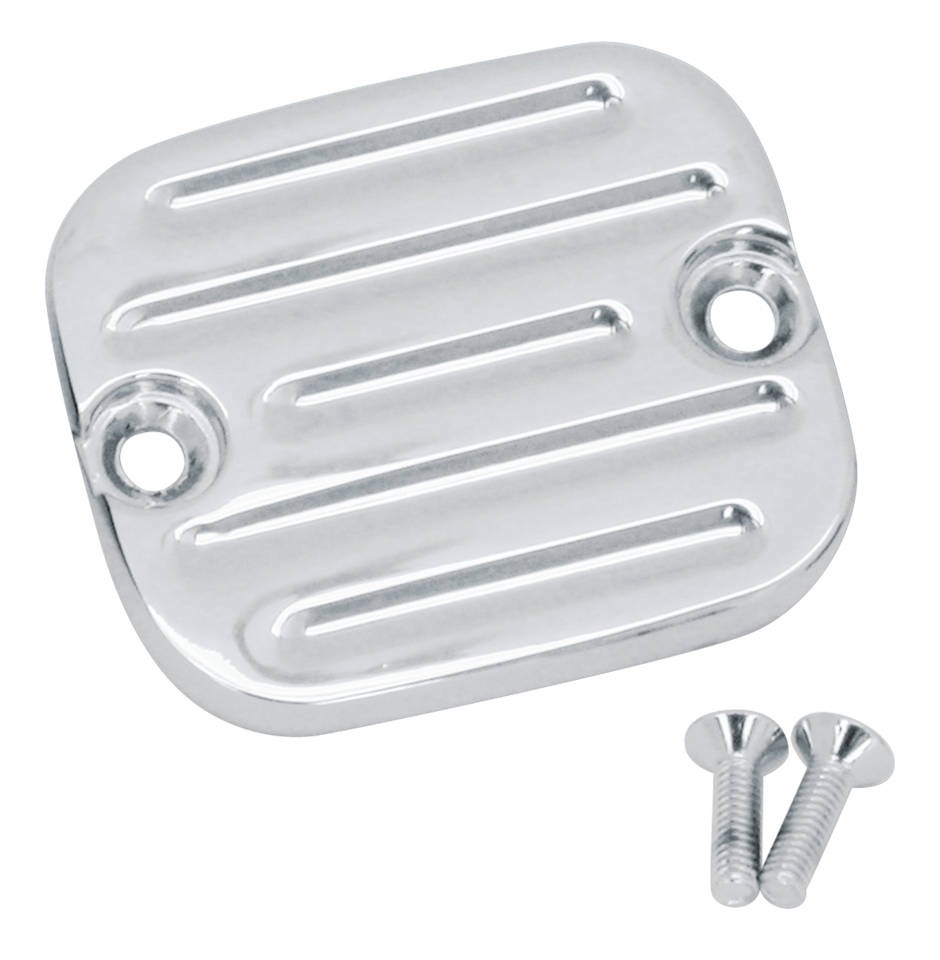 CHROME GROOVED MASTER CYLINDER COVER 1996 STYLE - view 1 Main image
