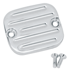 CHROME GROOVED MASTER CYLINDER COVER 1996 STYLE - view 1