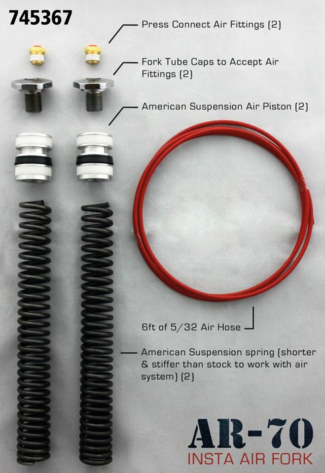 AMERICAN SUSPENSION AIRRIDE FRONT FORK KIT FOR TOURING - view 1 Main image