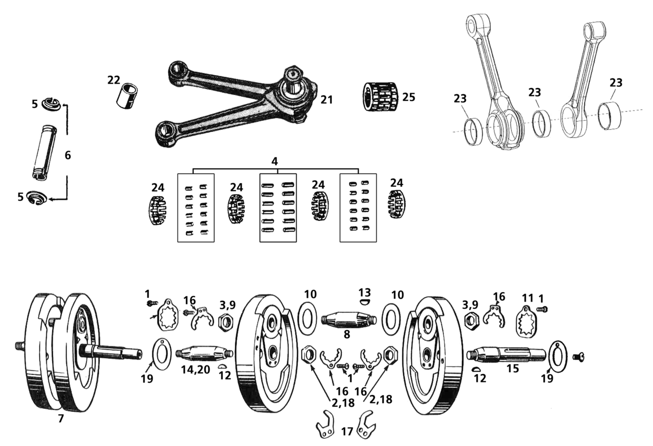 REPLACEMENT PARTS FOR 45CI & BIG TWIN SIDE VALVE CRANKSHAFT - view 1 Main image