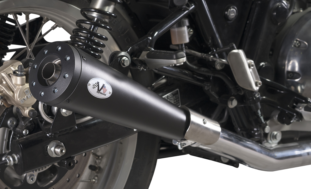 V-PERFORMANCE SLIP-ON MUFFLERS FOR ROYAL ENFIELD CONTINENTAL GT & INTERCEPTOR - view 1 Main image