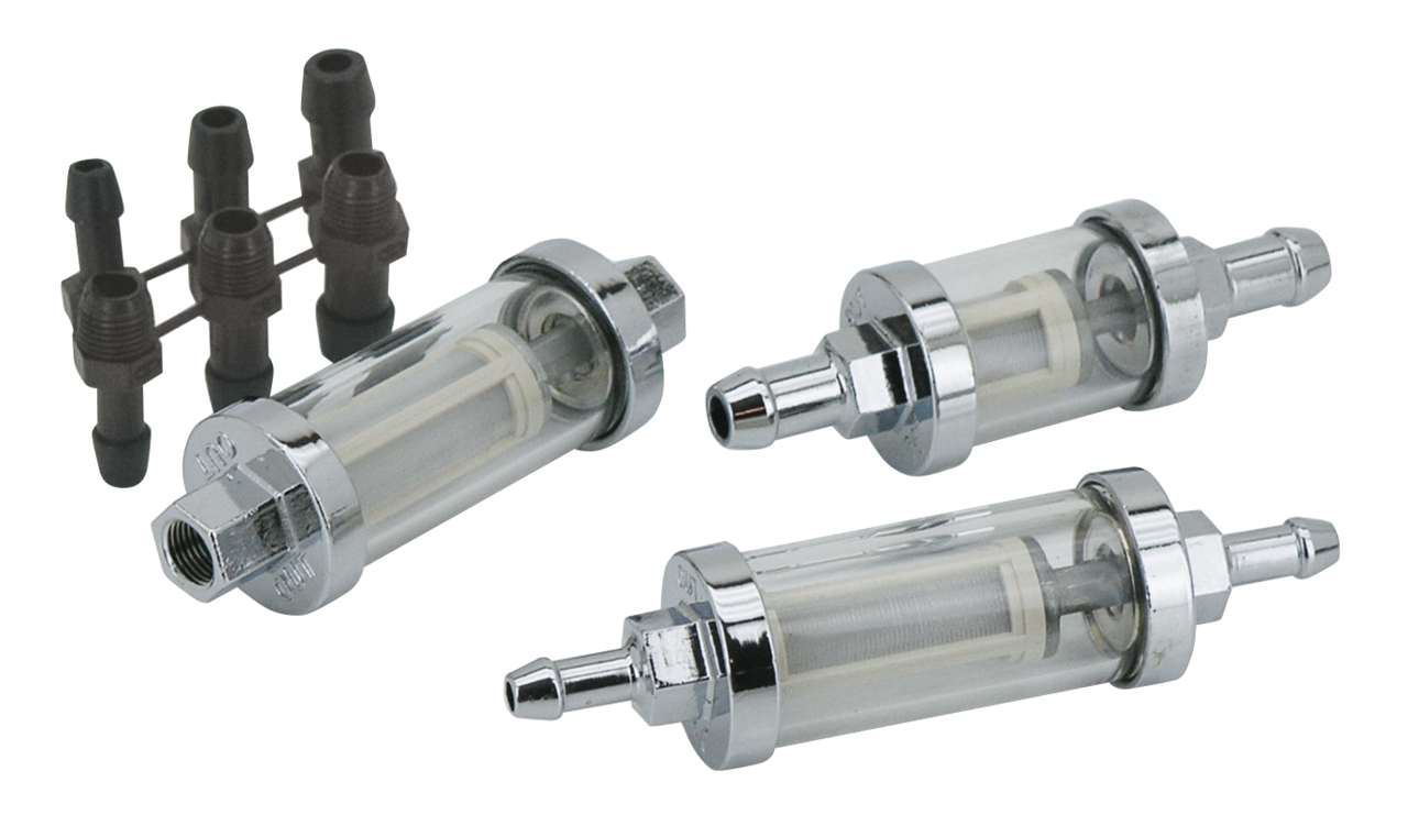 CHROME SEE-THROUGH FUEL FILTER - view 2