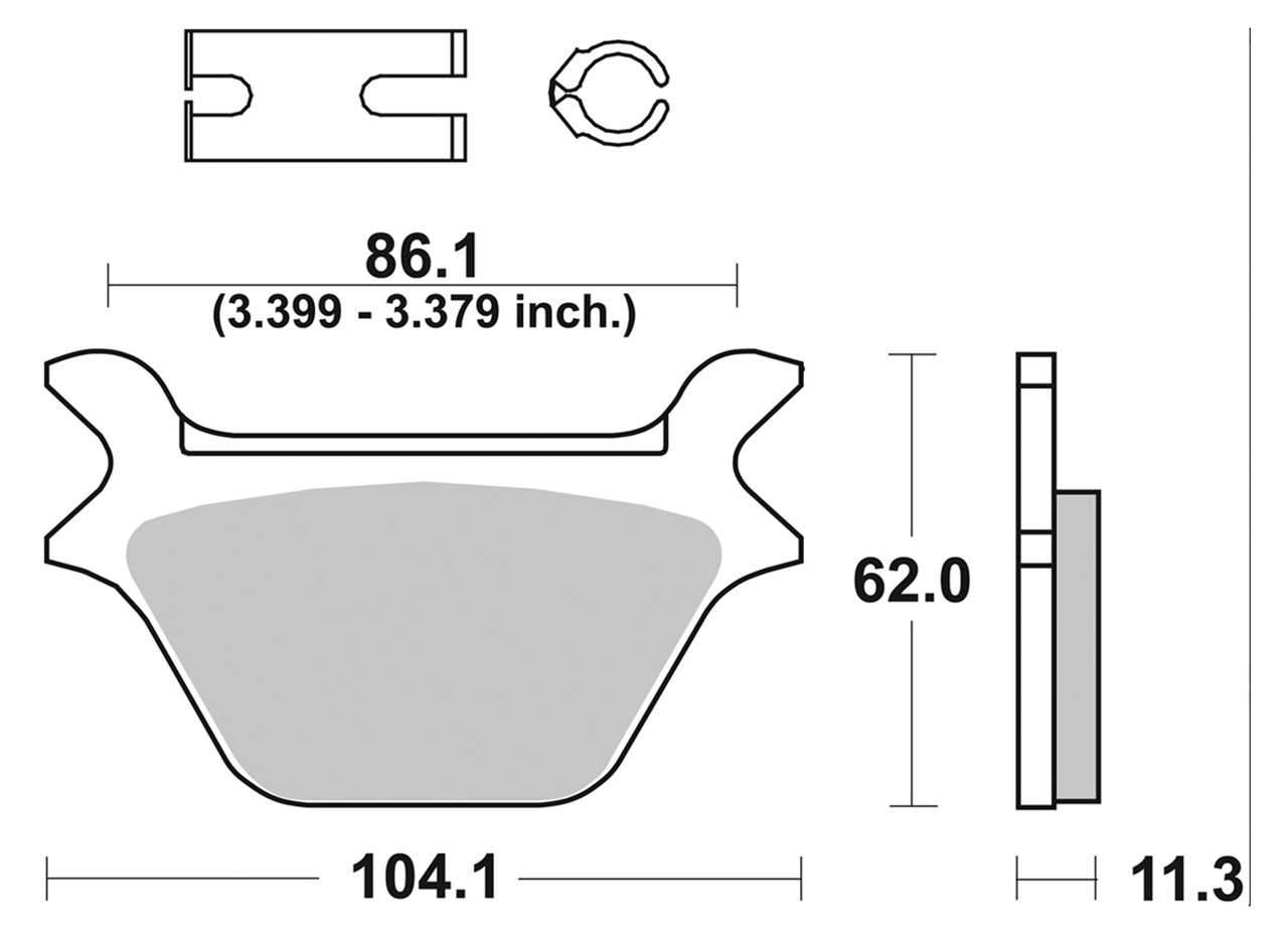 SBS REAR DISC BRAKE PADS - view 1 Main image