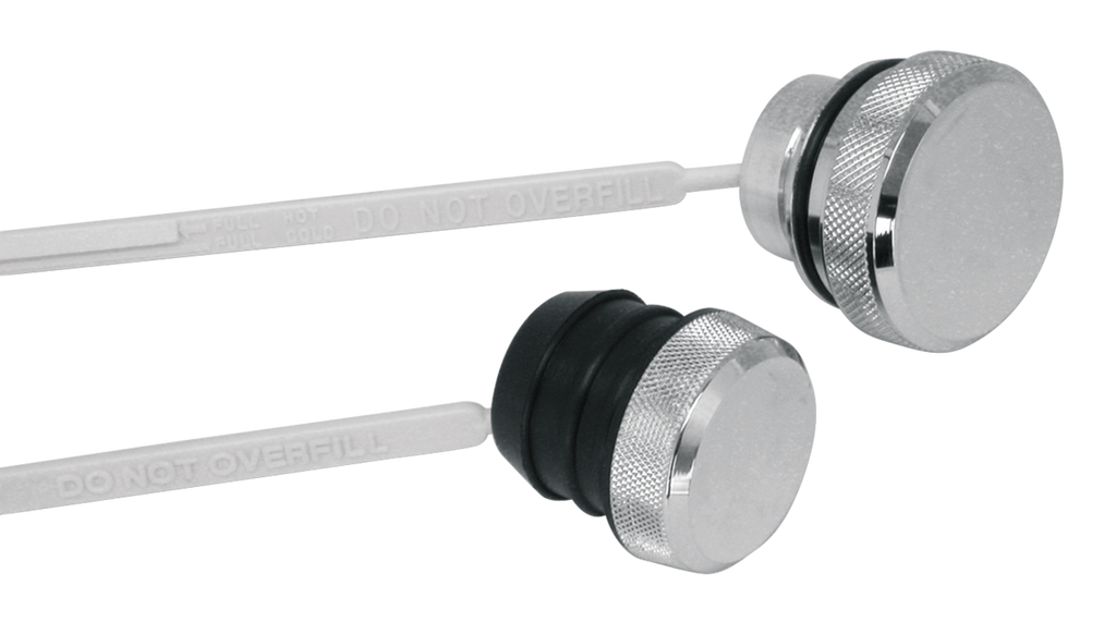 CHROME OIL TANK PLUGS WITH DIPSTICK - view 2