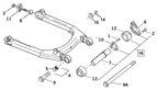 SWINGARM PARTS FOR XL & XR SPORTSTER 2004-2022 - view 1