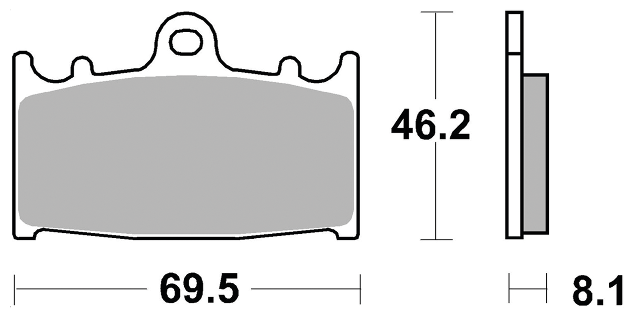 BRAKE PADS FOR AFTER MARKET CALIPERS - view 1
