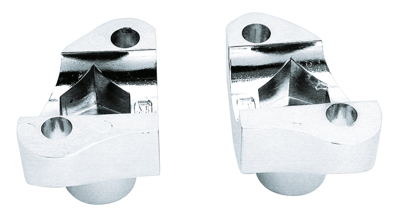 CHROME SHORTY HANDLEBAR RISERS - view 2