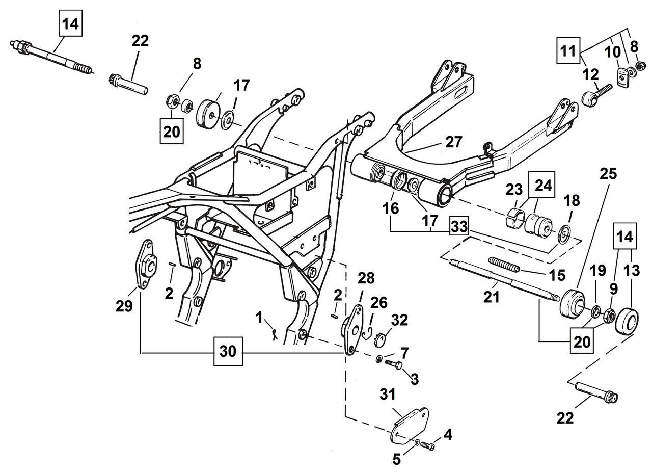 SWINGARM PARTS FOR FXR - view 1 Main image
