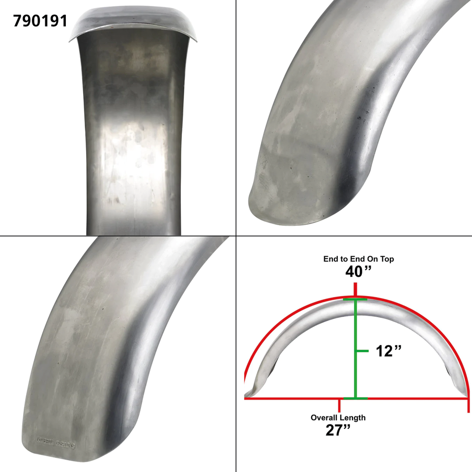 LOWBROW CUSTOMS UNIVERSAL STEEL REAR FENDERS Secondary image
