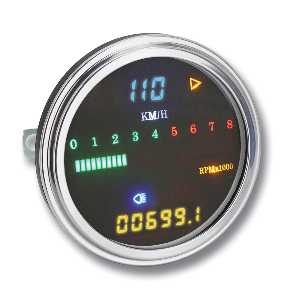 STEALTH CABLE DRIVEN DIGITAL SPEEDO/TACHO - view 1 Main image
