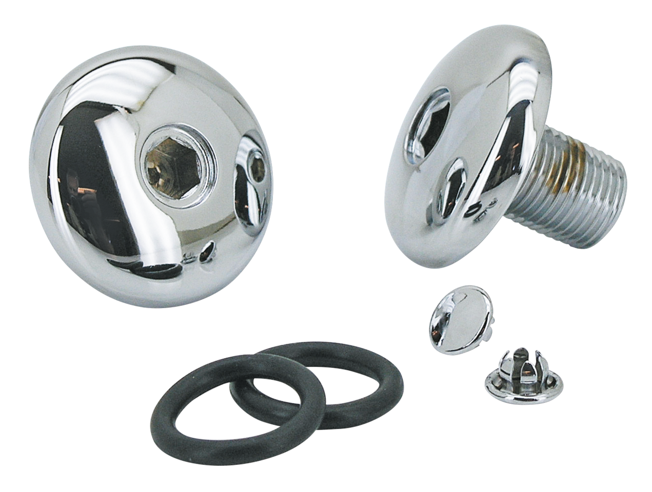 CHROME CUSTOM FORK TUBE CAP SCREWS - view 1 Main image