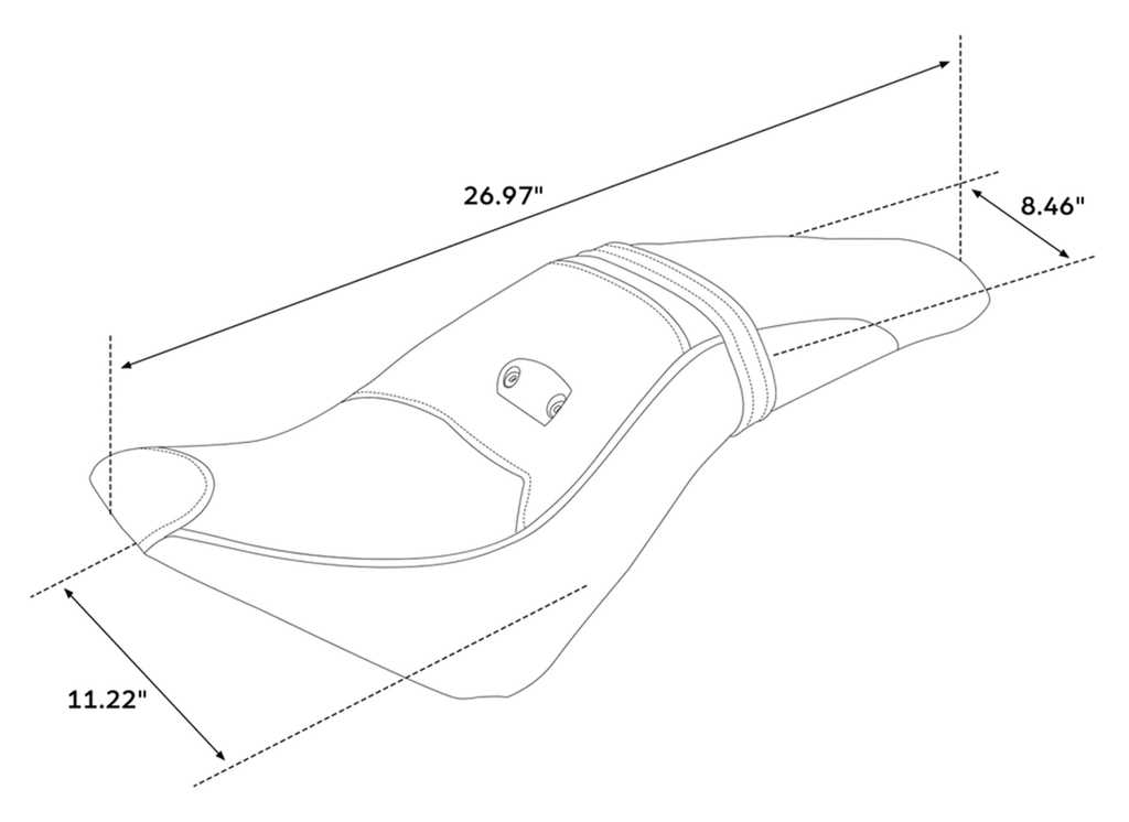 C.C. RIDER 2-UP PLEATED SEAT FOR INDIAN SCOUT - view 3
