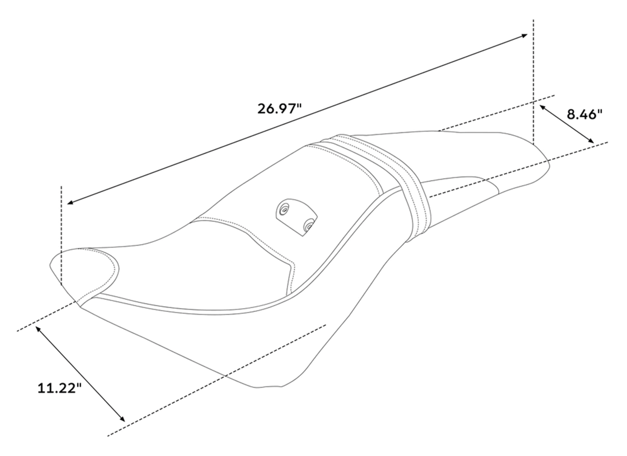 C.C. RIDER 2-UP PLEATED SEAT FOR INDIAN SCOUT - view 3