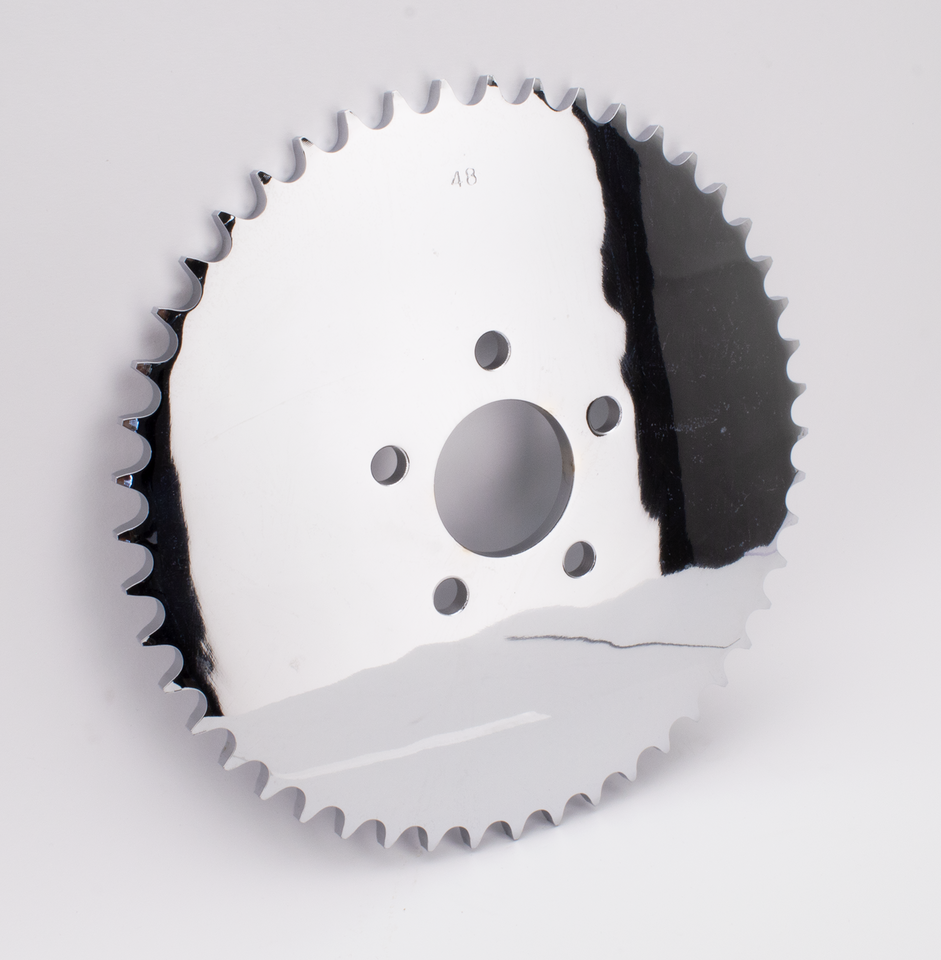 CHROME PLATED SOLID REAR SPROCKETS - view 1