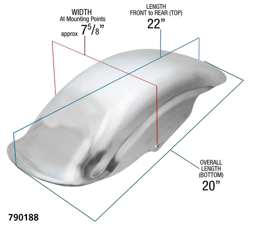 LOWBROW CUSTOMS TSUNAMI REAR FENDERS FOR SPORTSTER Secondary image