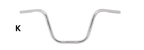 FEHLING ONE INCH DIAMETER APEHANGER HANDLEBARS - view 1