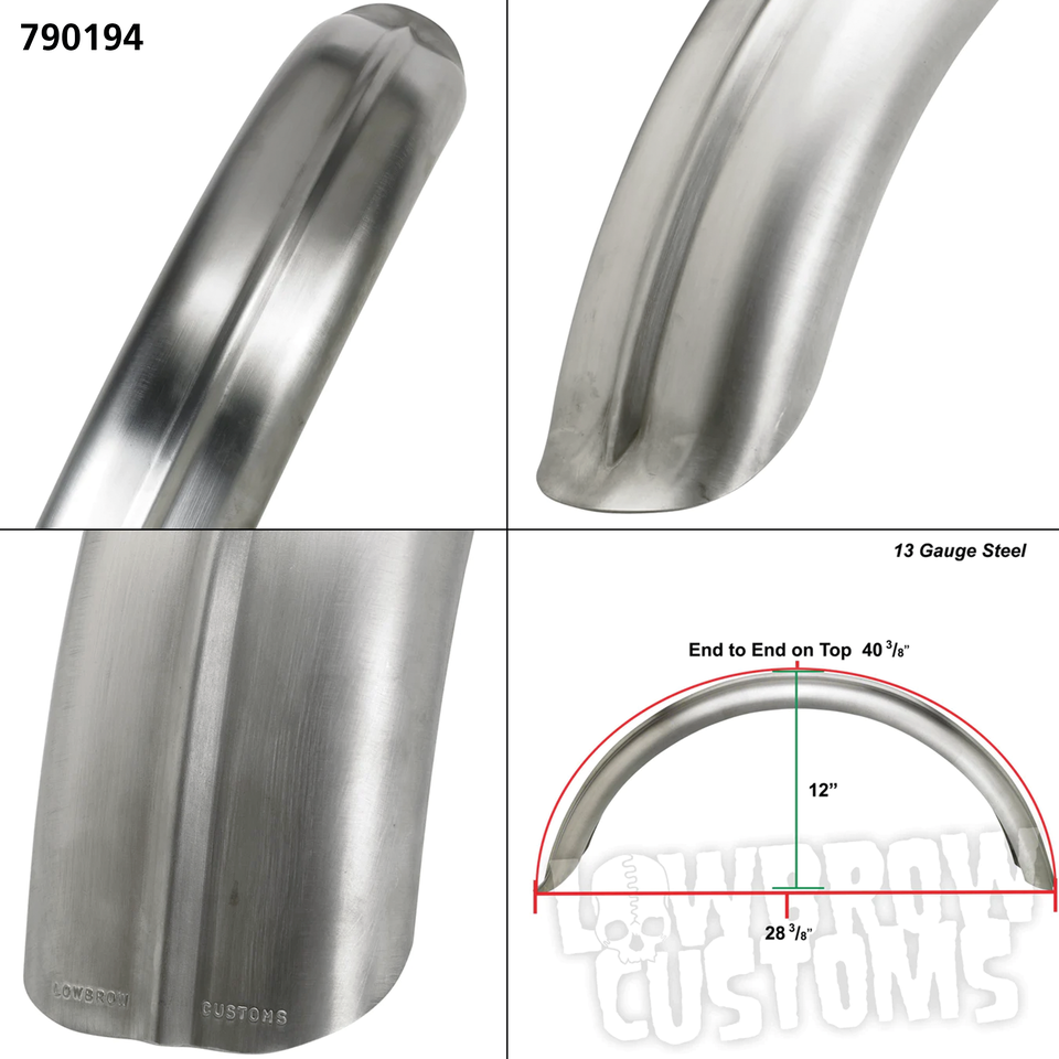 LOWBROW CUSTOMS UNIVERSAL STEEL REAR FENDERS Secondary image