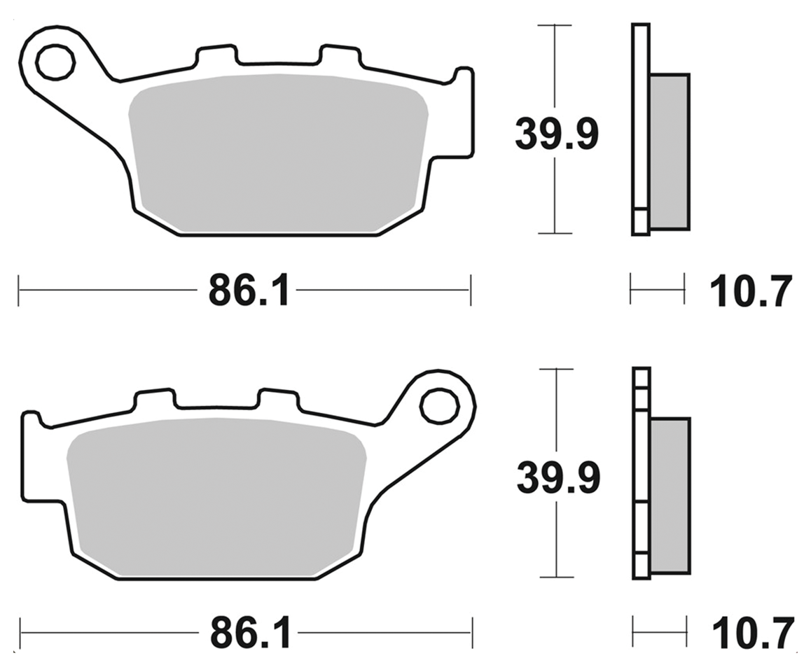 SBS REAR DISC BRAKE PADS - view 1 Main image