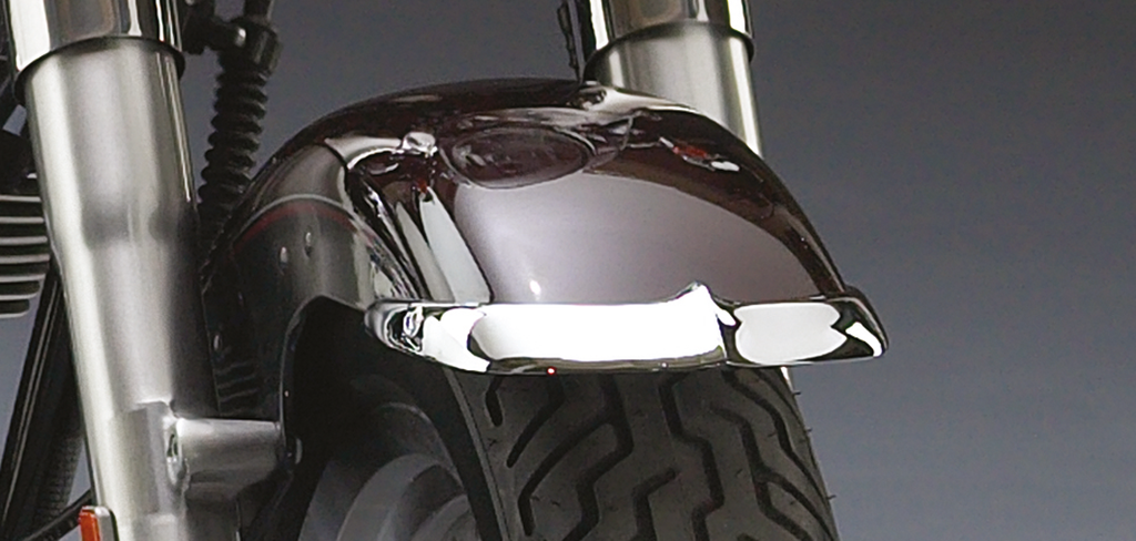 NATIONAL CYCLE CHROME CAST FENDER TIPS - view 2