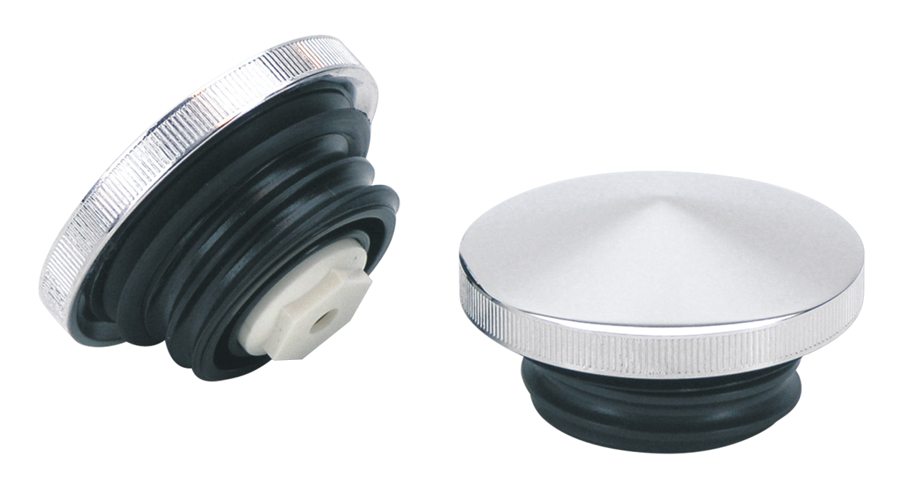 CHROME POINTED SCREW-IN GAS CAP Secondary image