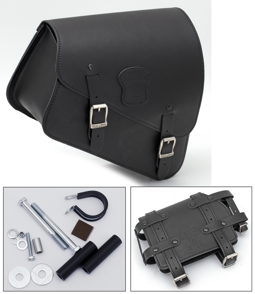 TEXAS LEATHER SPORTSTER FRAME BAG WITH BOTTLE HOLDER - view 1