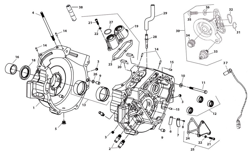 X-WEDGE CRANKCASE - view 1