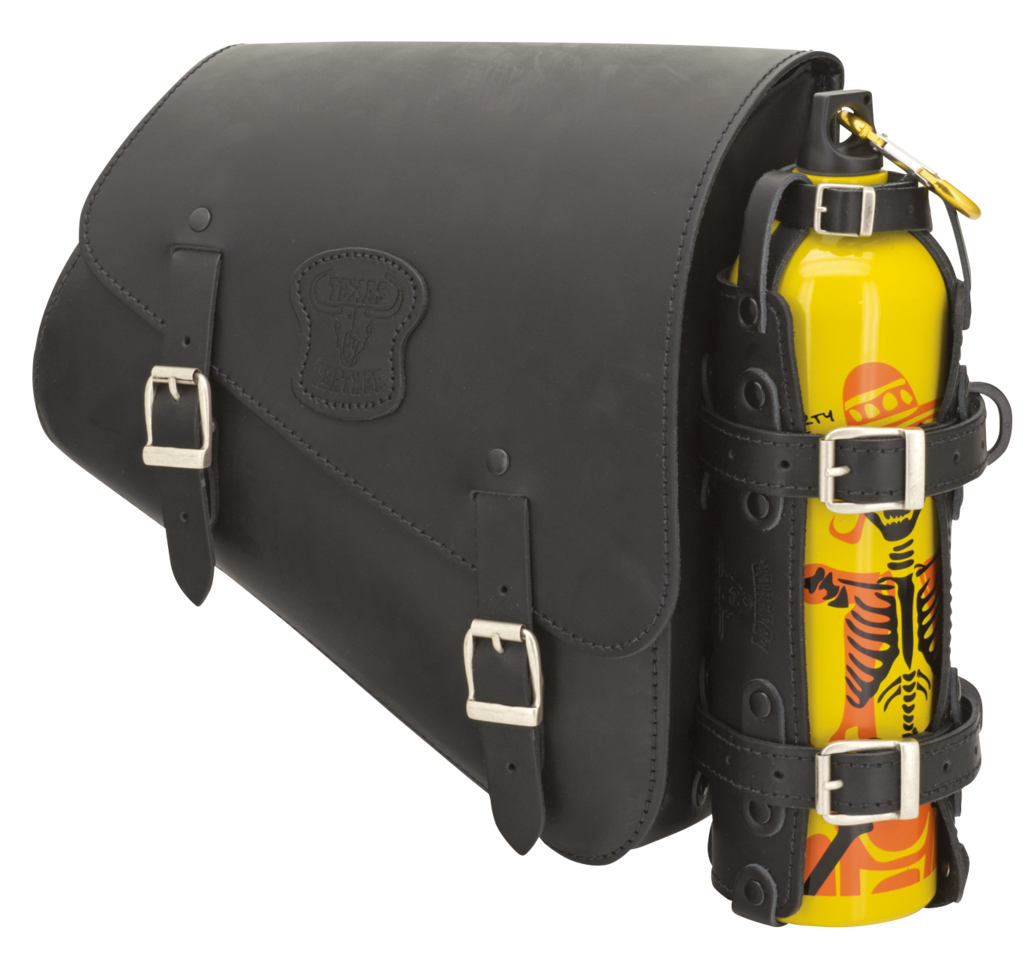 TEXAS LEATHER SPORTSTER FRAME BAG WITH BOTTLE HOLDER - view 2