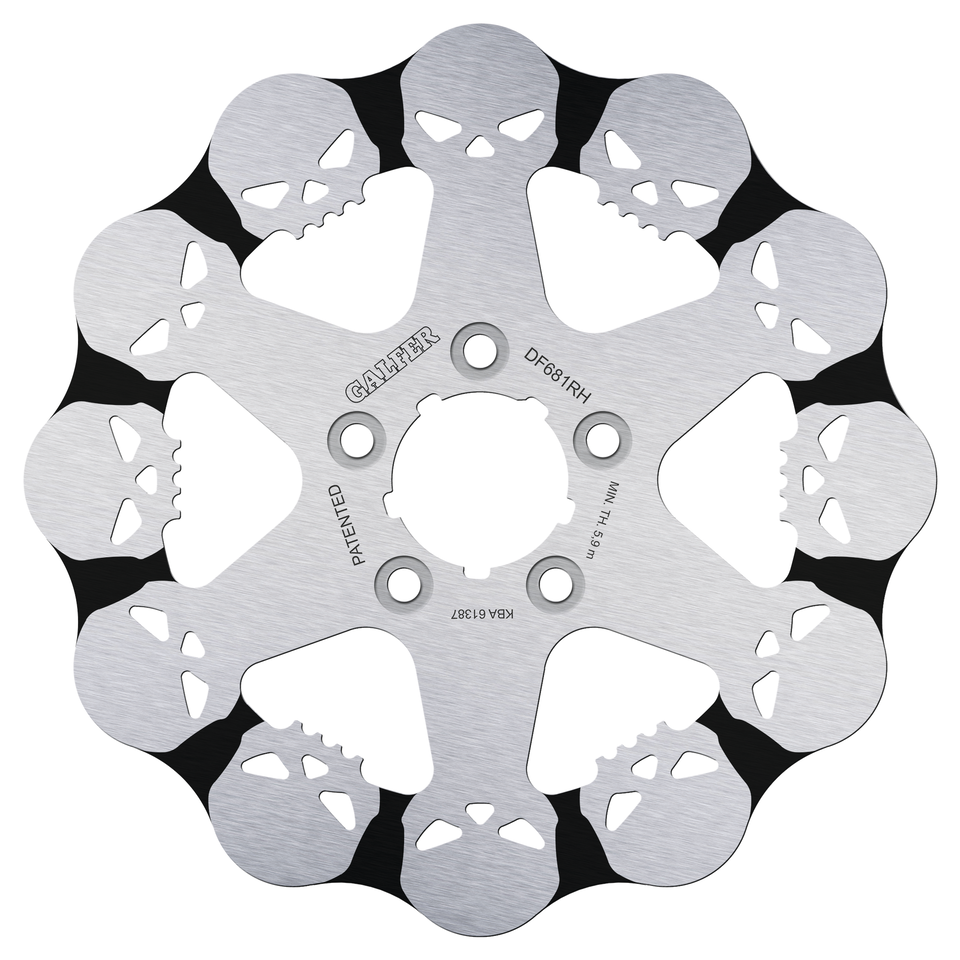 GALFER SKULLED DISC BRAKE ROTORS - view 1