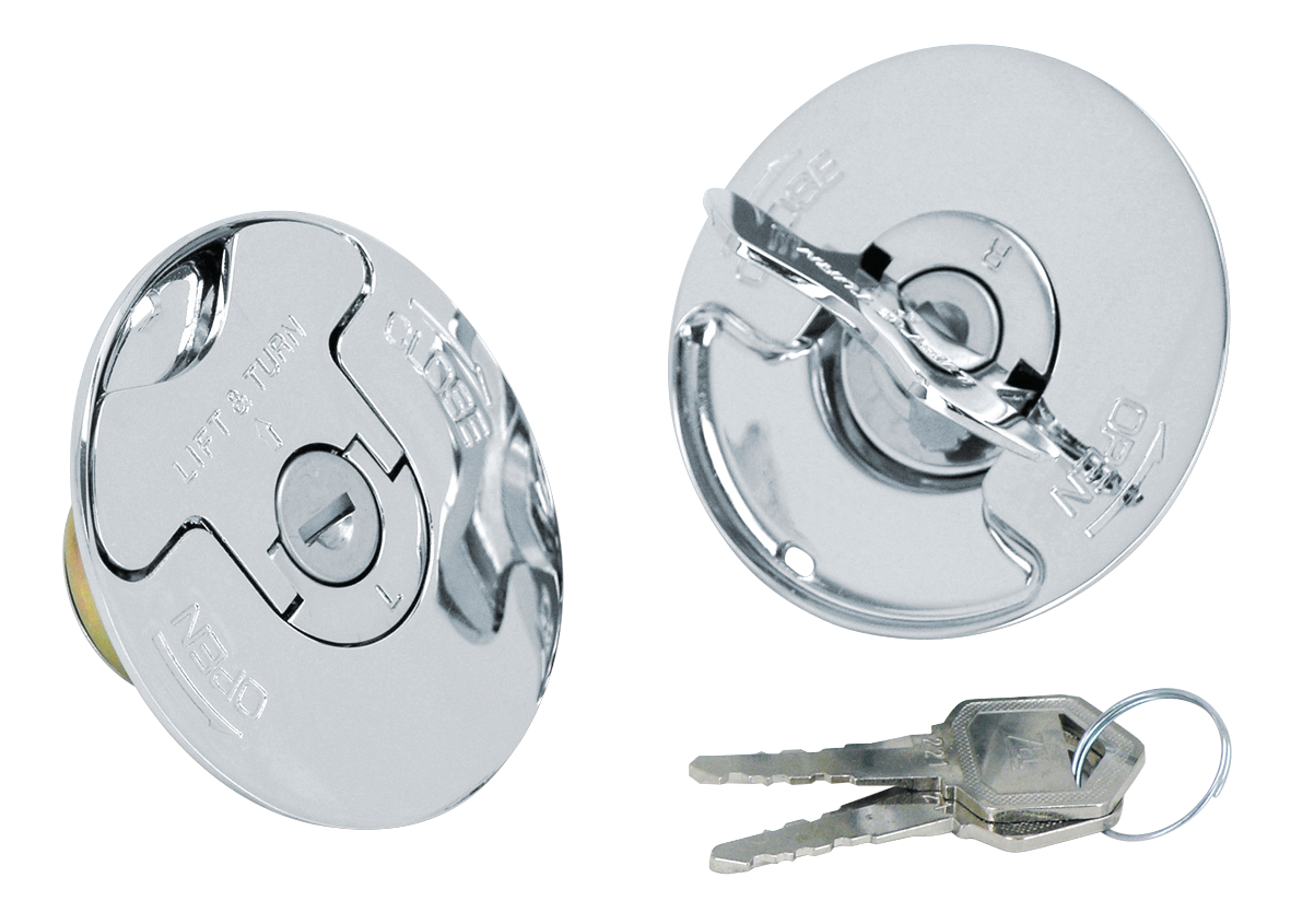 LOCKABLE QUICK CAM FLUSH MOUNT GAS CAPS - view 2