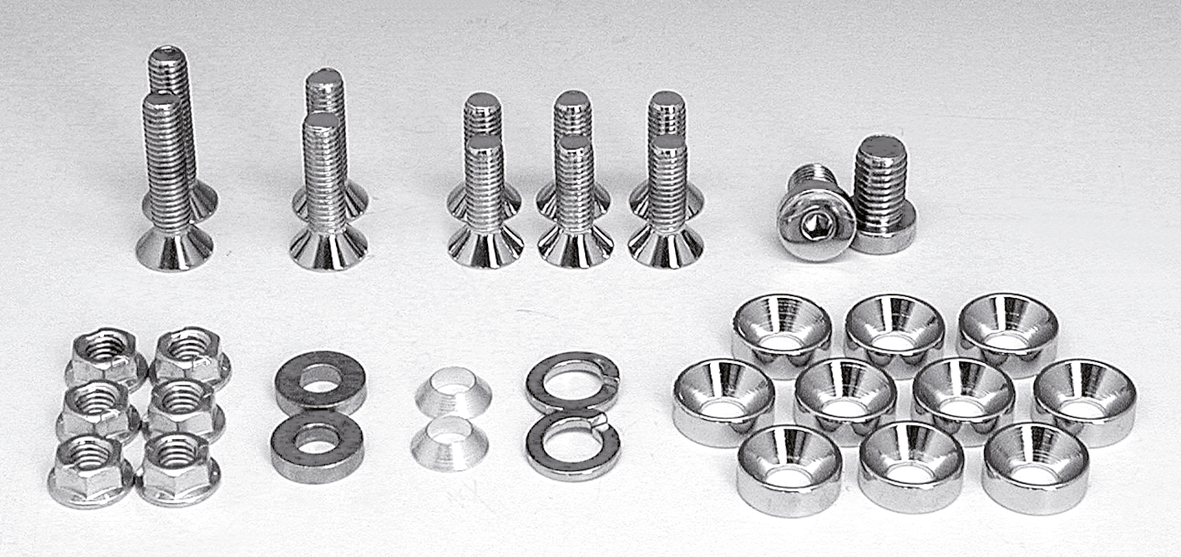 CHROME LOW PROFILE FENDER STRUT MOUNTING KITS - view 1
